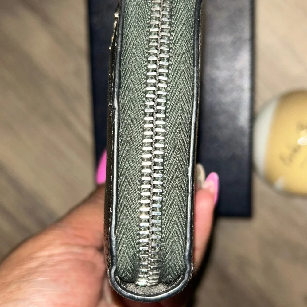 Prada Saffiano Black Leather‎ Large Zip-Around Wallet